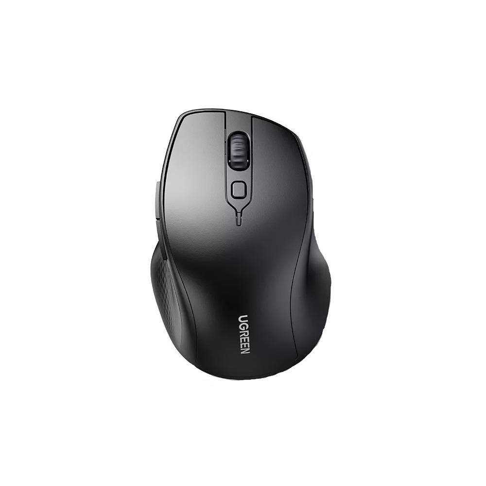 მაუსი UGREEN MU101 (90395), Ergonomic Wireless 2.4G Mouse, Bluetooth, 4000DPI, Silence Design, Black