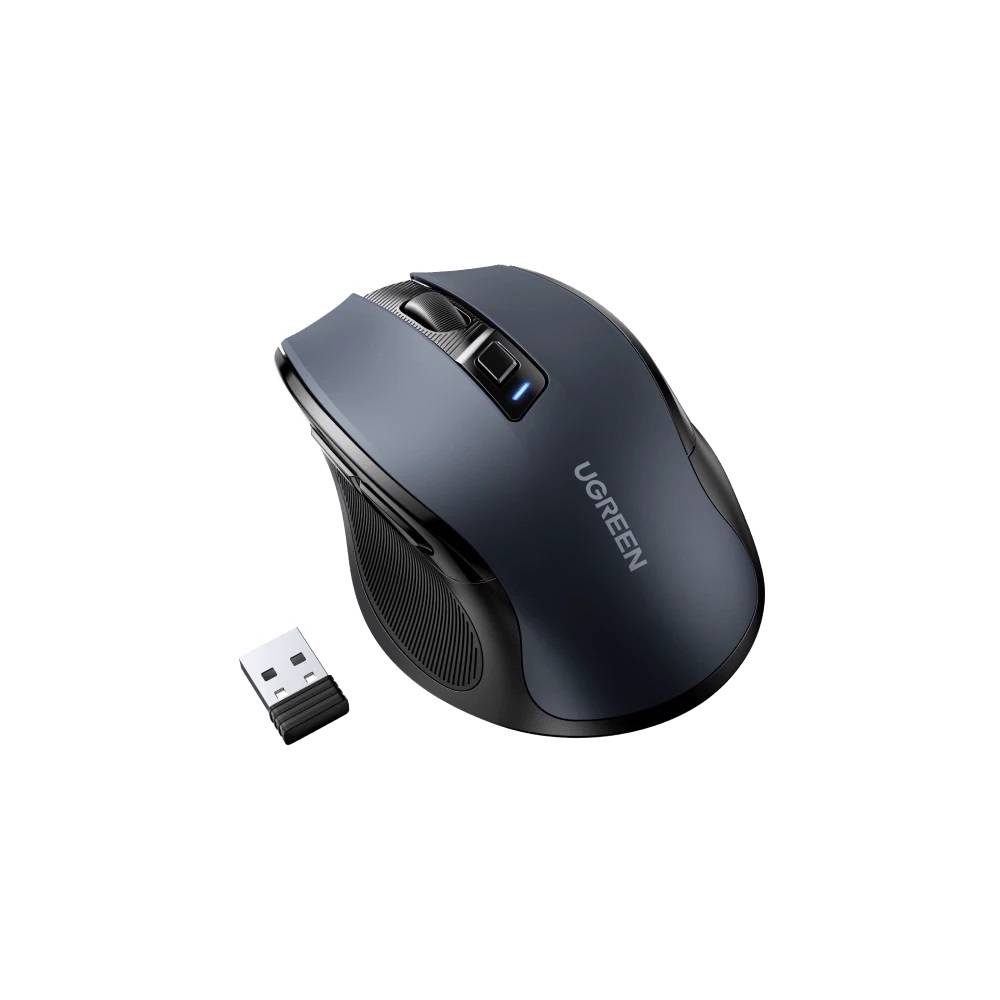მაუსი UGREEN MU006 (90545) Ergonomic Wireless 2.4G Mouse, 4000DPI, Silence Design, Black