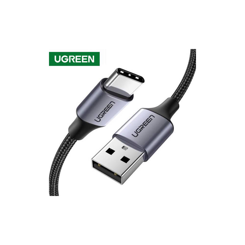 USB კაბელი UGREEN US288 (60128), USB 2.0 A to Type-C, 2m, Black