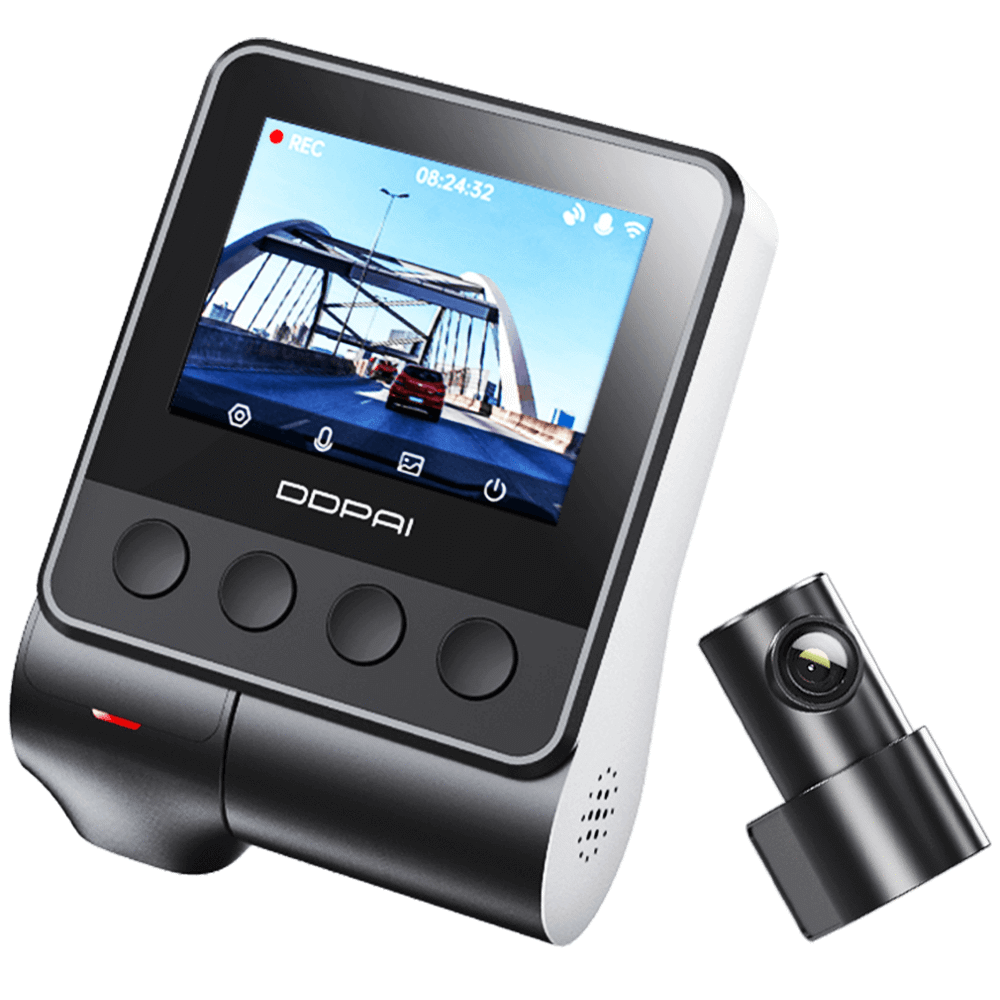 მანქანის ვიდეო რეგისტრატორი DDPAI Z40 GPS DUAL, 140°, WIFI, GPS, Front and Rear Cam, Car Video Recorder, Black
