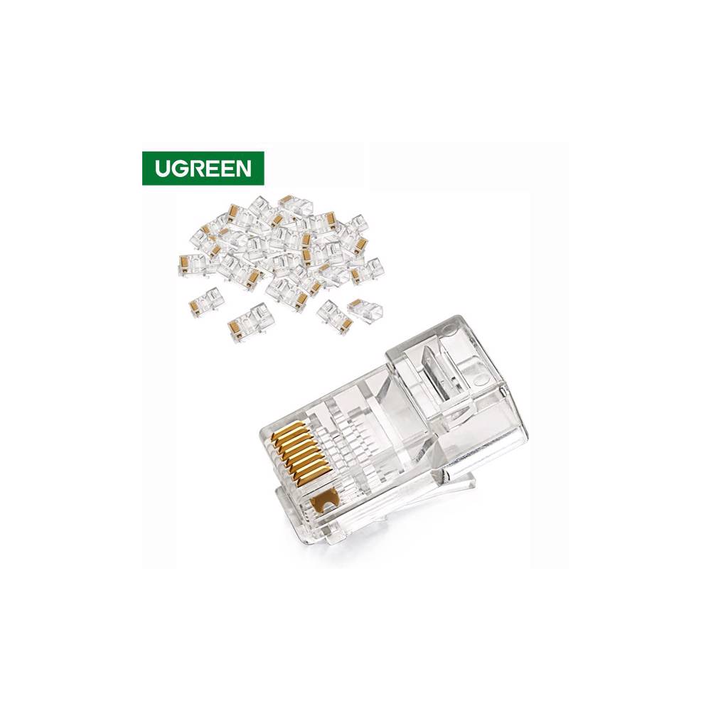 ქსელის კაბელის კონექტორი UGREEN NW110 (20331) RJ45 Network Connector for UTP Cat5, Cat 5e 50pcs