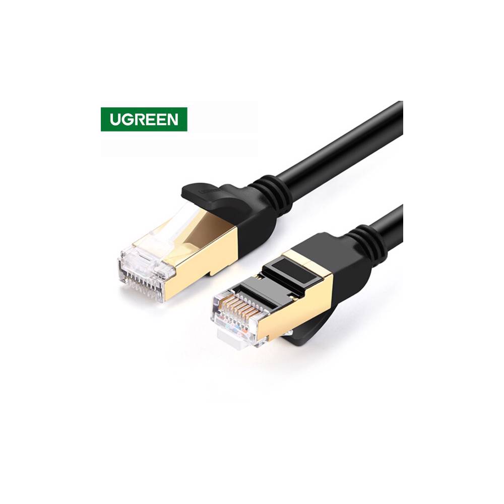 ქსელის კაბელი UGREEN NW107 (11277) Cat7 Patch Cord STP Ethernet Lan Cable 1.5m (Black)