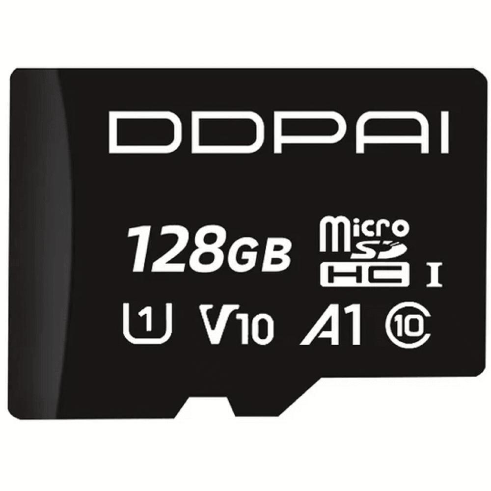 მეხსიერების ბარათი DDPAI 128GB, microSD, UHS-I C10, Black