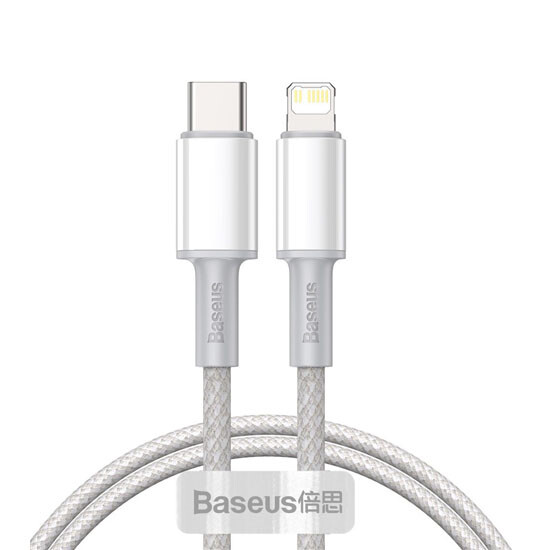 Baseus High Density Braided Fast Charging Data Cable Type-C to Lightning 20W 1m CATLGD-02 White