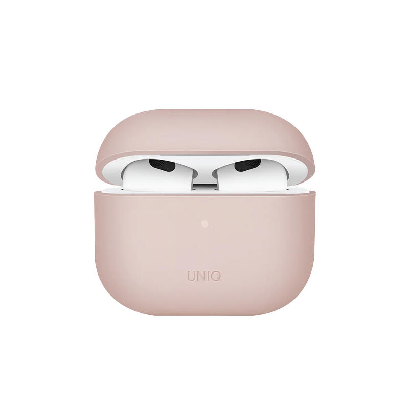 Uniq Lino Hybrid Liquid Silicon Airpods 3Rd Gen Case Pink