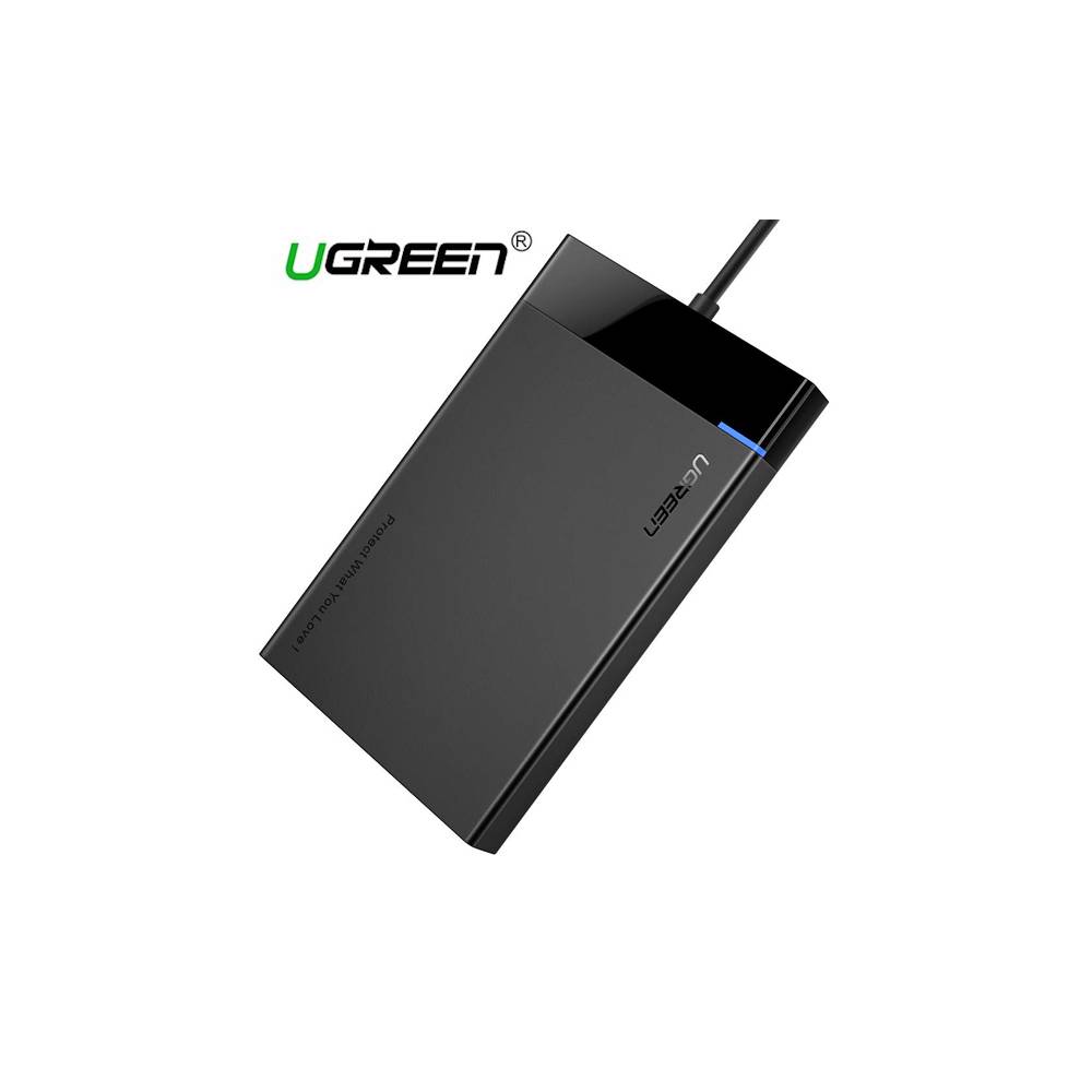მყარი დისკის ქეისი UGREEN US221 (30847), 2.5″ Hard Drive Enclosure USB 3.0 to SATA III Adapter, Black