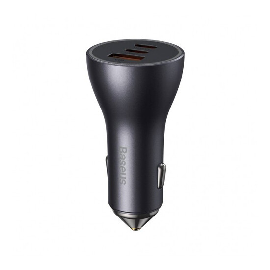 Baseus Golden Contactor Pro Triple Fast Charger Car Charger 65W CGJP010013 Dark Grey