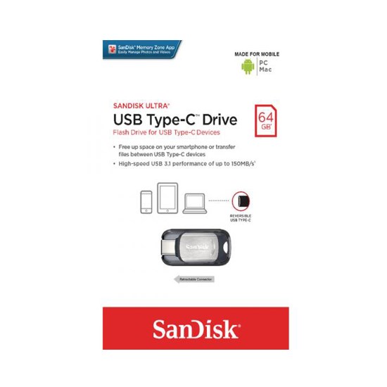 SanDisk USB Type-C Drive 64GB SDCZ450-064G-G46 black