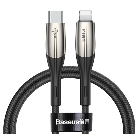 Baseus Horizontal PD Flash Charge Cable Type-C to Lightning 1m CATLSP black