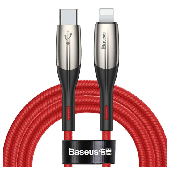 Baseus Horizontal PD Flash Charge Cable Type-C to Lightning 1m CATLSP Red