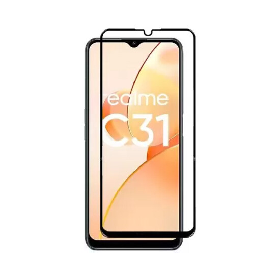 Glass Pro+ Full Screen Tempered Glass Realme C31 Black