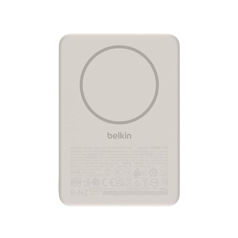 Belkin Slim Magnetic Wireless Power Bank 5000mAh BPD020HQSA Sand