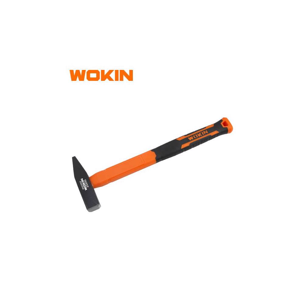 მეტალის ჩაქუჩი რეზინის სახელურით Wokin 250215, 1500G, Hammer, Black/Orange